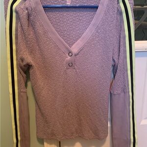 Free People Movement Trailblazer Combo Long Sleeve V neck top